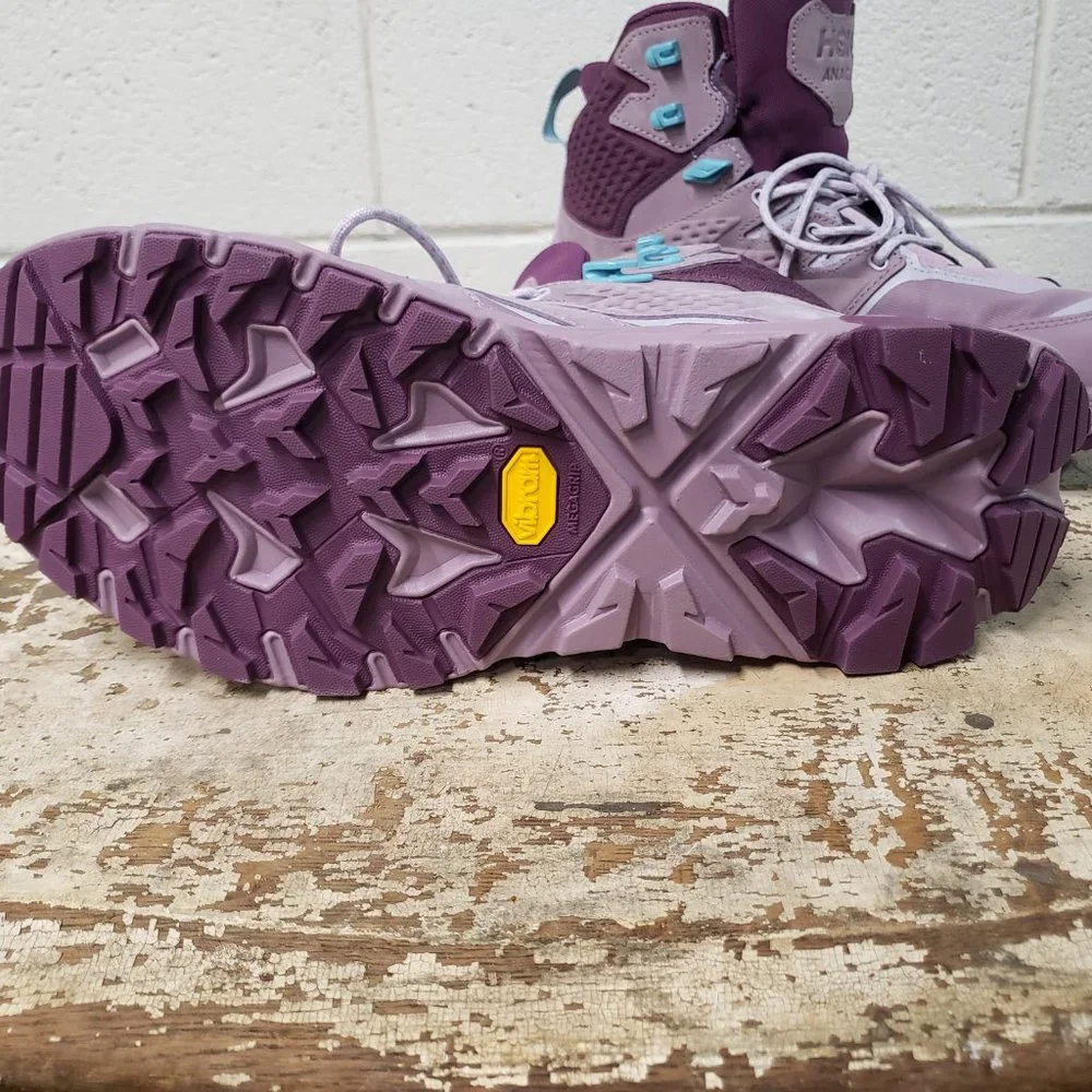 HOKA ONE ONE ANACAPA Boots ~Mid GORE-TEX~ Women’s 9.5 B ~ Elderberry ~ Sky Blue - Picture 8 of 8